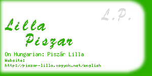 lilla piszar business card